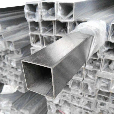 Square Shape Stainless Steel Pipes Tube 50x50mm A312 TP304 DIN 1.4401 1.4406 Brushed Finish With ISO